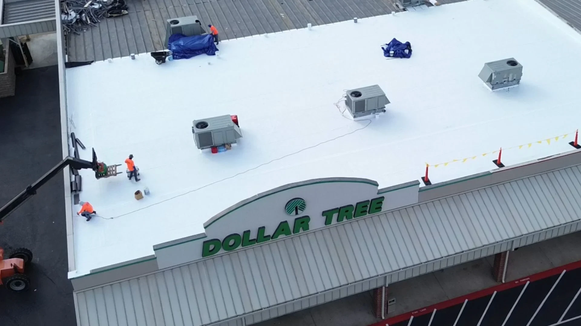 Commercial flat roof replacement in Shreveport